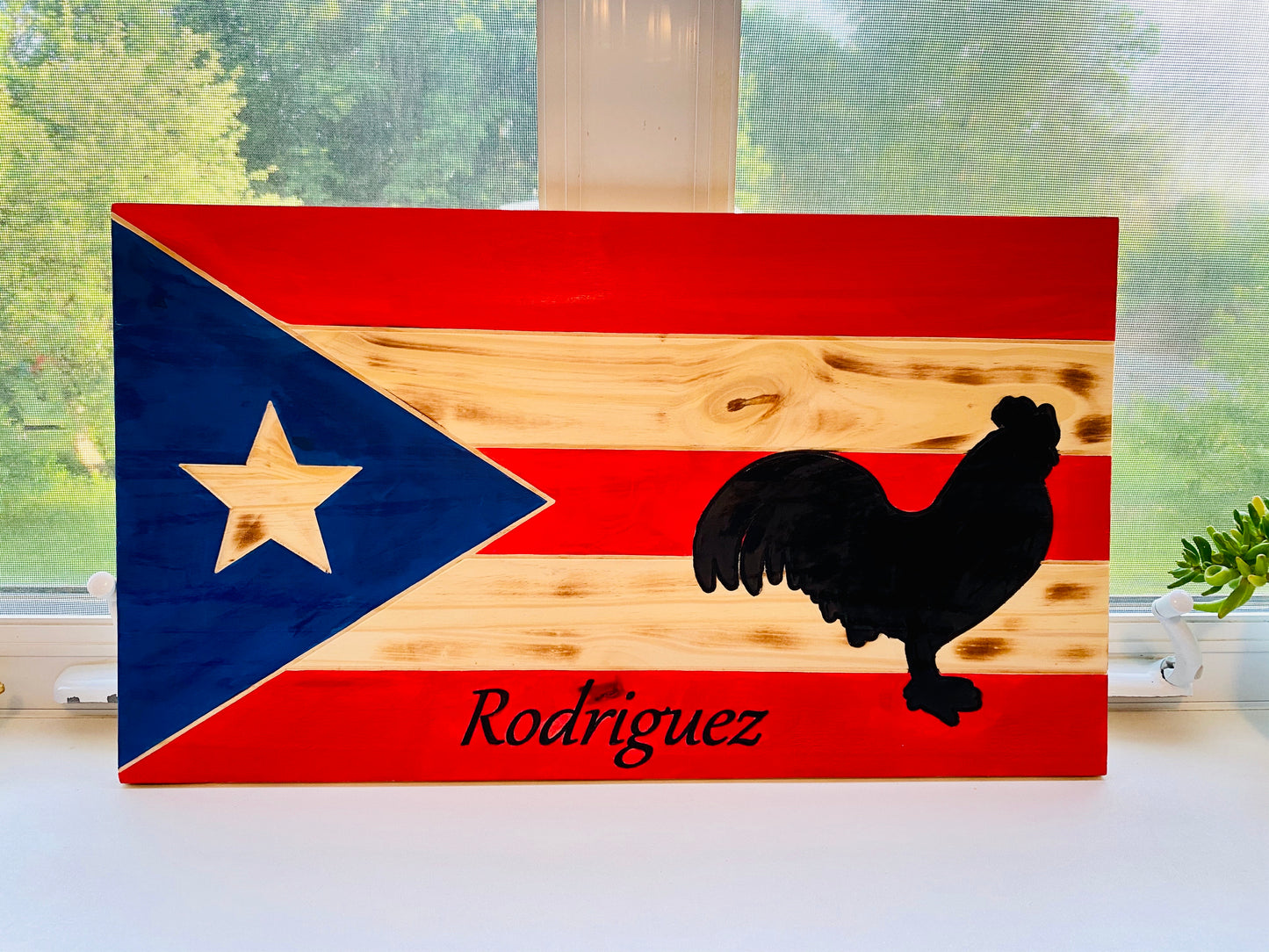 Rooster PR Flag