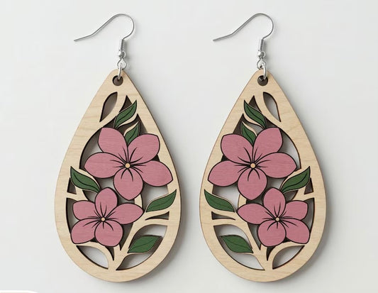 Hand Painted Teardrop Earrings